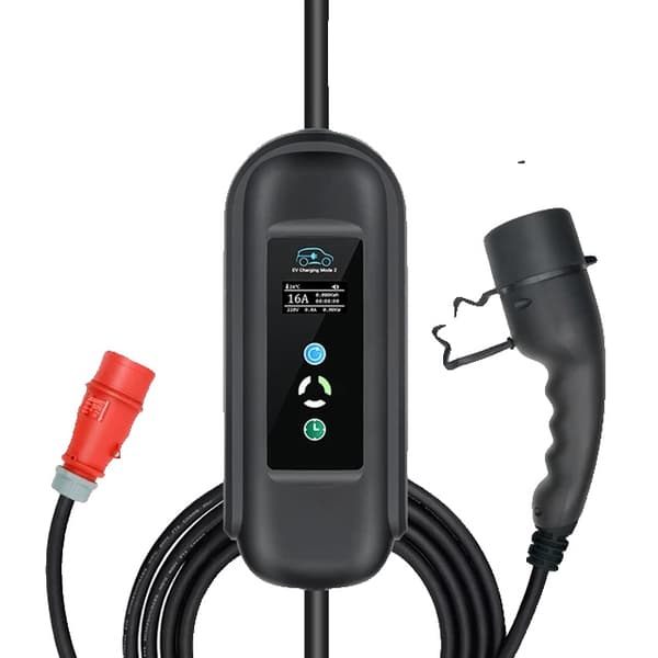 Type 2 EV-lader, 11kW effekt, justerbar strøm 8A til 16A, Kun EV-lader