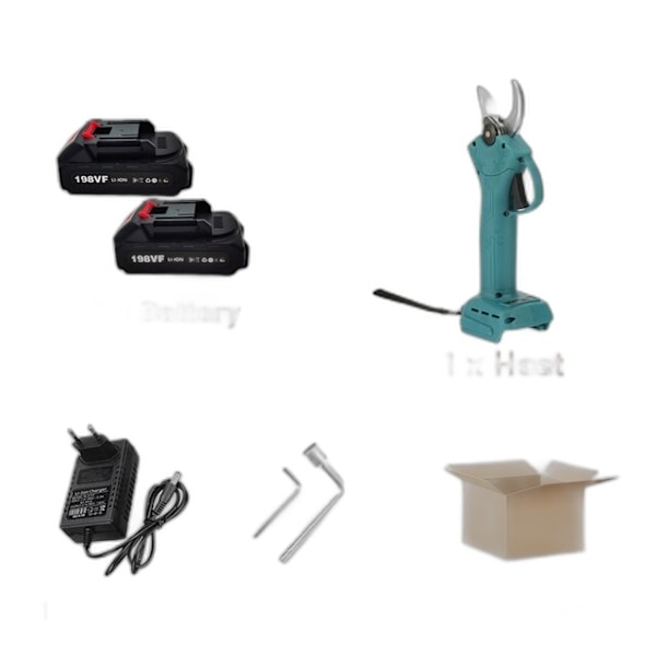 Borsta-lös batteridriven beskärare - Trådlöst beskäringssax för fruktträd och Bonsai, Trädgårdsverktyg kompatibel med Makita 18V-batteri Type 1 - Blue