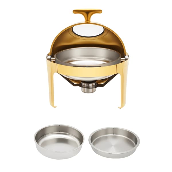 Chafing Dish, 6L kapacitet, rostfritt stål konstruktion, Guld