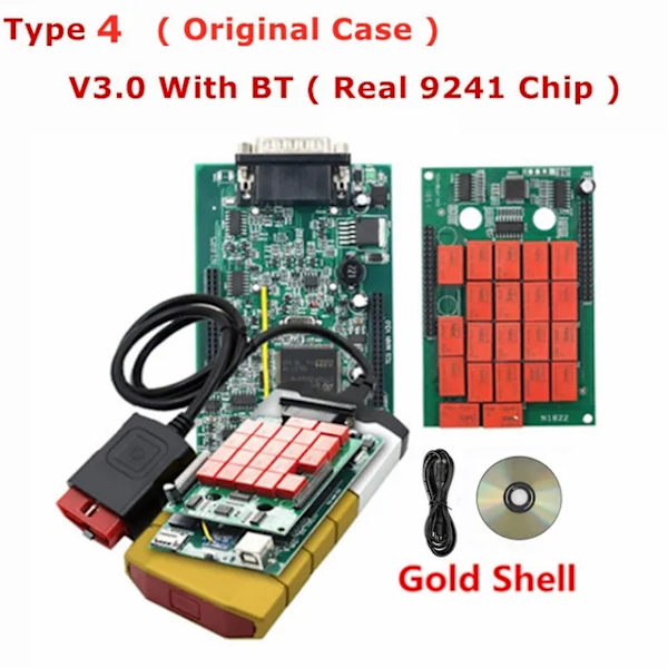 OBD2 Diagnostiskt Verktyg, Version 202111/202023, Keygen inkluderad, DS Typ 4 V30, RÖD NEC DS Type 4 V3.0 DS Type 4 V3.0