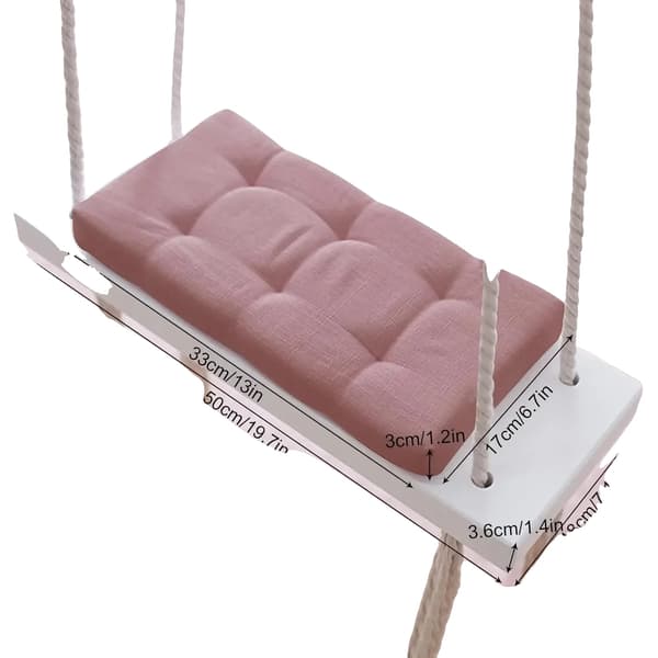 Hängstol, Förstärkt Kudde, Hållbar Konstruktion, Rosa