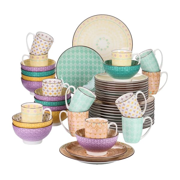 Servisesæt, Porcelæn, Elegant Design, 48-Stykke