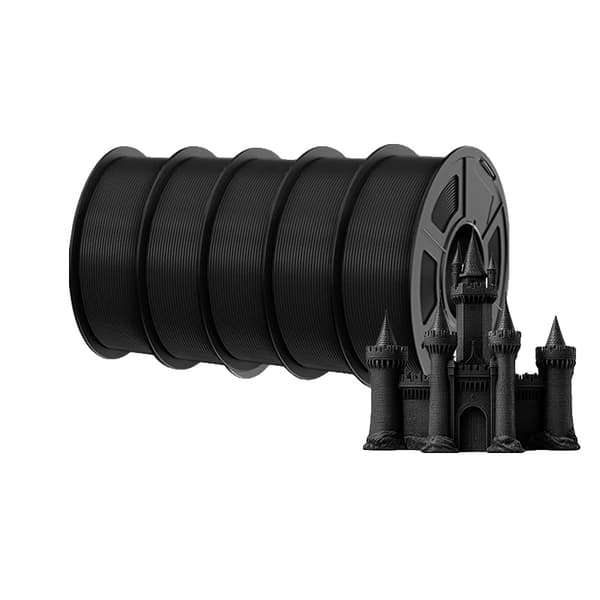 3D-printer filament, miljøvenligt materiale, høj fluiditet, PLAPMT 5Sort