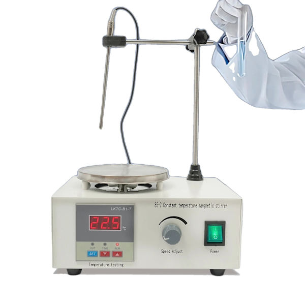 Magnetisk omrörare med värmehäll, 2000 ml kapacitet, digital temperaturvisning,Vit White WHITE