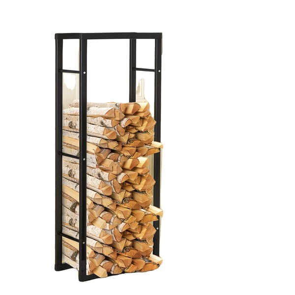 Vedställ, Pulverlackerad Stål, 100 kg Kapacitet, Vertikal Design, 100 cm Höjd, 40 cm Bredd