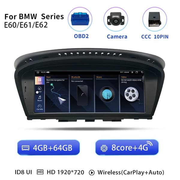 Android bilradio, multimediaskärm, GPS-navigation