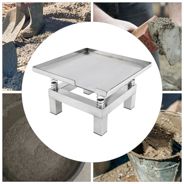 Beton Vibrationsbord, Rustfrit Stål, Effektiv Ydelse, Sølv, EU-stik