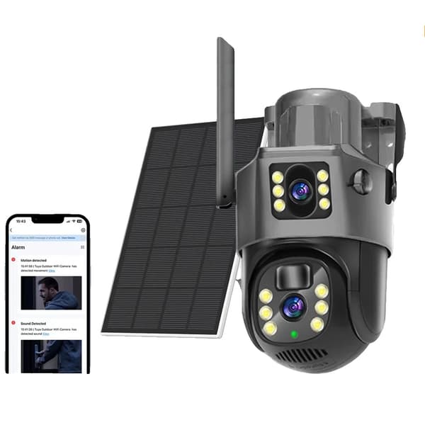 Solarkamera, Dobbeltlinse, 4G-forbindelse, EseeCloud 4G Solenergi