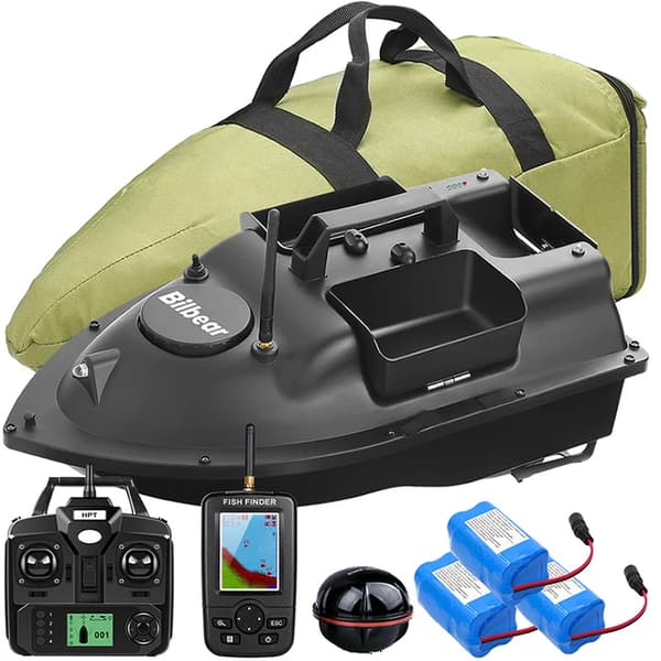 GPS Bait Boat Kit, 3 Bait Hoppers, Karpefiskeri