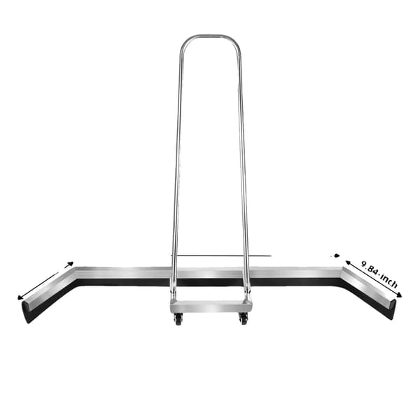 Udendørs Basketballbane Squeegee, Rustfrit Stål Konstruktion, 39,76-tommer Squeegee Hoved, Sølv