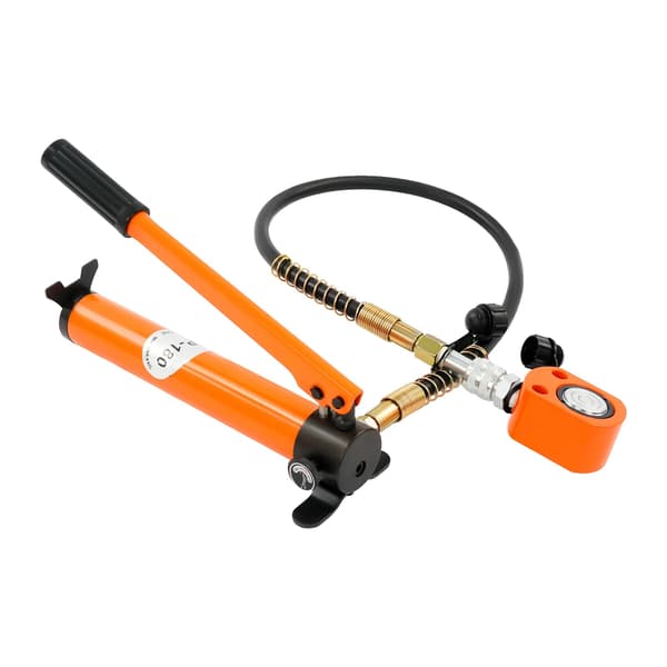 Hydraulisk Ramjack, 10 Tons Lastkapacitet, Manuell Pump, Orange