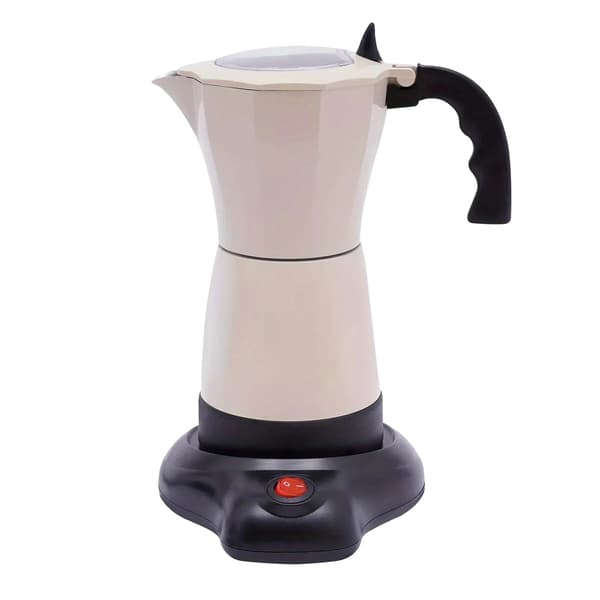 Espresso Kaffemaskin, Antidroppmunstycke, Användarvänlig Design, Krämvit