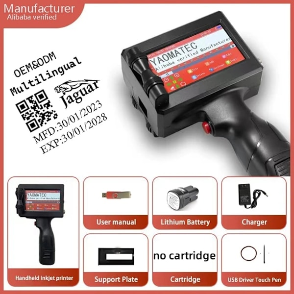 Bærbar Inkjet Printer, QR Kode Udskrivning, Håndholdt Design B