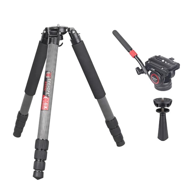 Tripod, Carbonfiber Materiale, 30kg Belastningsevne, B560C adapter GH-12
