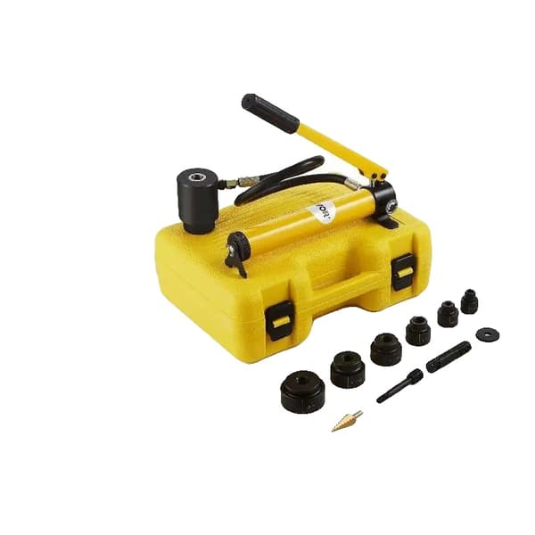 Hydraulisk Knockout Punch Driver Kit, 10 Ton Kapacitet, 6 Dies Ingår
