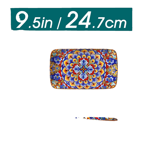 Serveringsfat, rektangulär form, keramiskt material, 9.5 tum 6ST