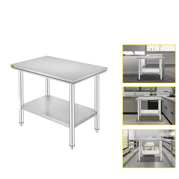 Arbejdsmiljø, Rustfrit Stål, Justerbar Højde, 35x24x32 tommer 286LBS