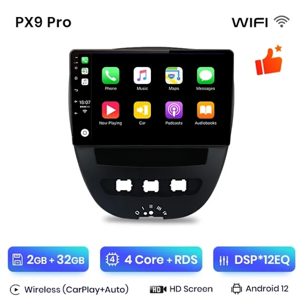 Autosoitin, monimedia, Android CarPlay -stereo F