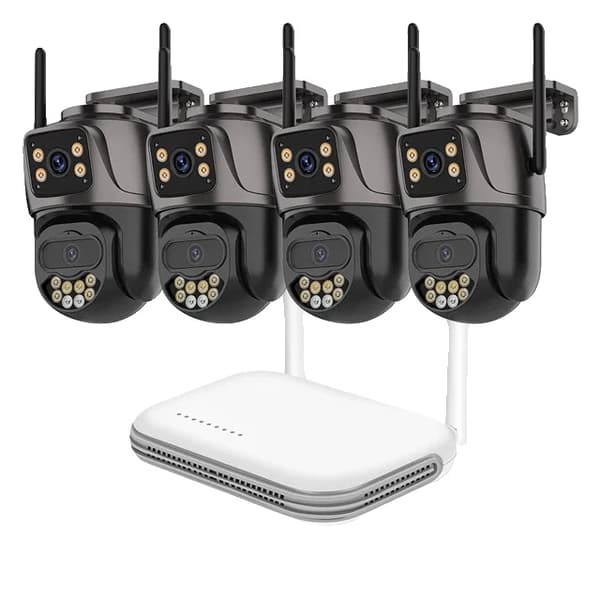 Övervakningssystem med CCTV, Wifi-anslutning, PTZ-spårning