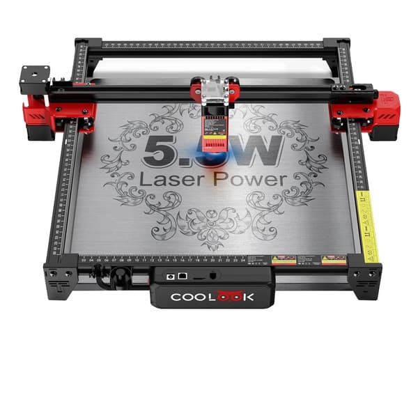 CNC Laser Graver, 90W Præcisionsskæring, Software Kompatibel, Pakke 4, 90W CK1-55, EU Stik