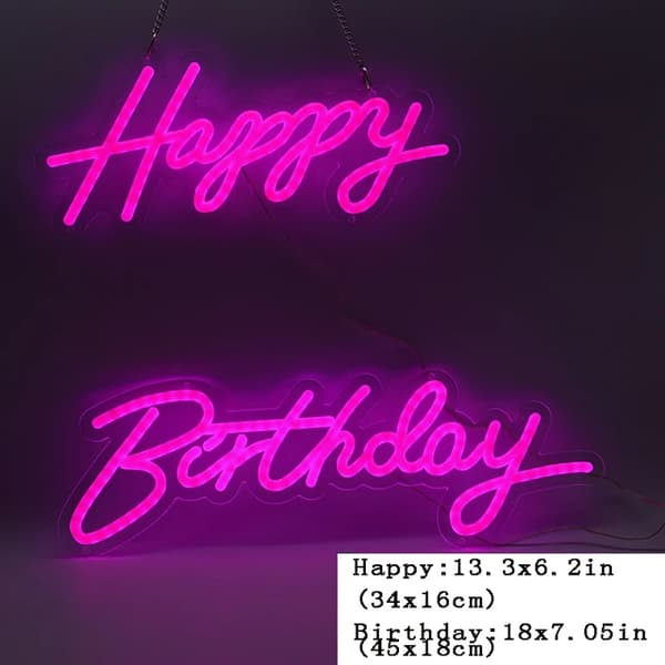 Neonskilt, Justerbar Lysstyrke, Indendørs Dekor, Pink, EU Stik