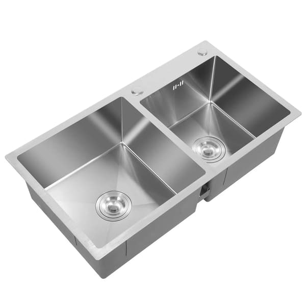Köksdisk, Dubbelho, Rostfritt Stål, Lättskött, FB-HJWJL-477