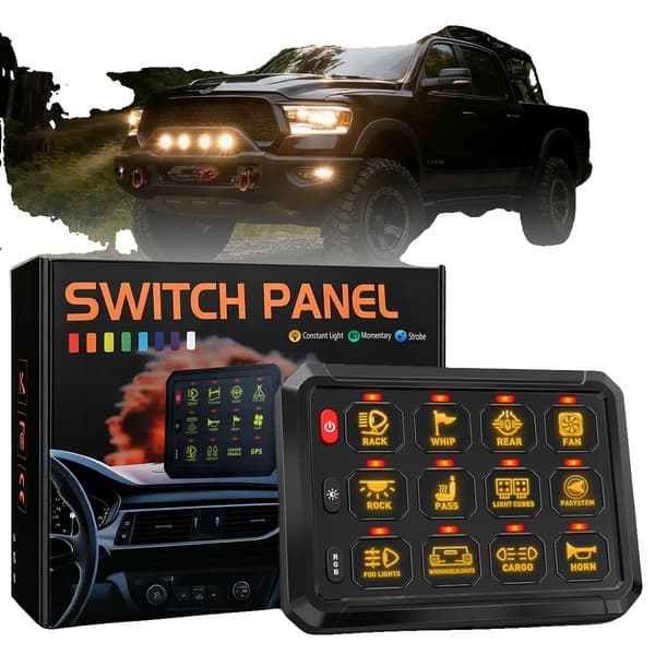 RGB Switch Panel, App Kontrol, Touch Switch, 12 gange(No APP)