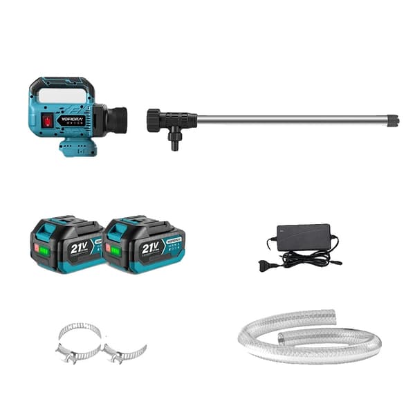 Vattenöverföringspump, borstlös motor, hög flödeshastighet, 2x3.0Ah Batteri Set