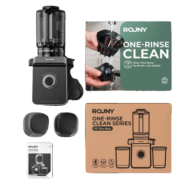 Juicer, Effektiv Kallpresssteknik, Lätt att Rengöra Design, VIT, EU