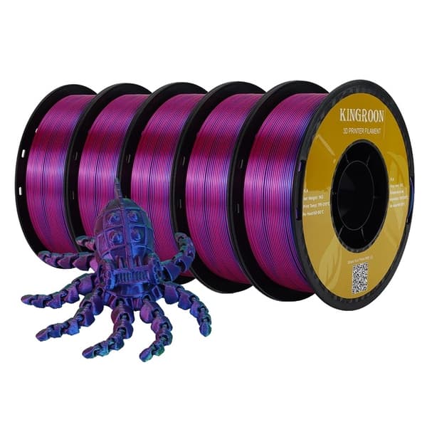 3D-printer filament, silke finish, multicolor muligheder, Rød Grøn Blå