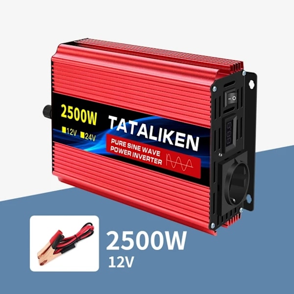 Strøm Inverter, Ren Sinus Bølge, Koreansk Stik, 3000W-6000W, DC 12V/24V til AC 220V/230V, 12V2500W 50HZ EU, Spanien 12V2500W 50HZ EU