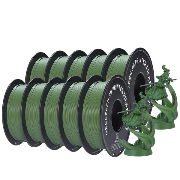 PLA-filament, 1,75 mm diameter, matt yta, solid form, Matt olivgrön