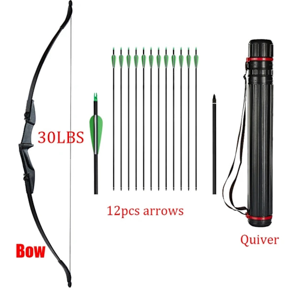 Jousi ja nuolipaketti, oikea- ja vasenkätisille, ammunta- ja metsästyspelit, 30 kilon jousi 12 arrows Q 30lbs bow 12arrows Q 30lbs bow 12arrows Q