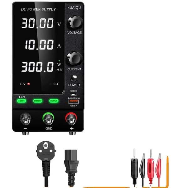 DC Strømforsyning, 30V eller 200V Udgange, Præcisions Encoder Kontrol, Ny batteri 30V 10A, 220V