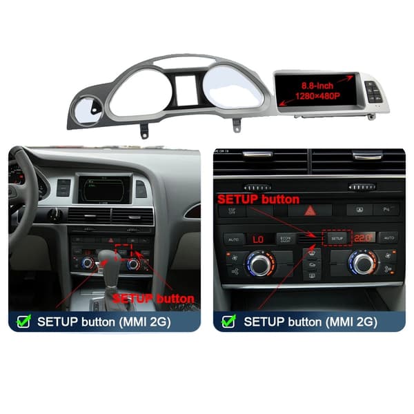 Auton multimediajärjestelmä, langaton CarPlay, Android Auto -tuki, A6 2005-2009 CarPlay