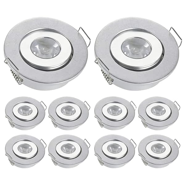 Spotlight, 3W LED, Justerbar riktning, 10PCS Silver, 3W 3000K-b