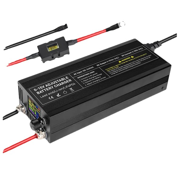 Lithiumbatterioplader, 60A udgang, justerbar spænding, XCL60A-R, 12V-e, EU stik-e