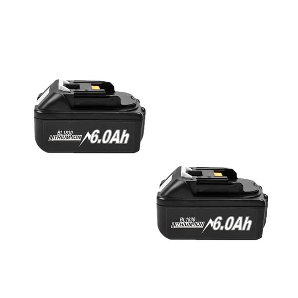 Litiumjonbatteri, 9000mAh kapacitet, förbättrad batteridisplay, 18V, 2ST 6000mAH BL1830