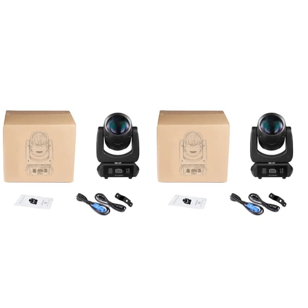LED Moving Head Light, 24 roterende prismer, 11 farvehjul, 2stk 200W-a, EU stik-b