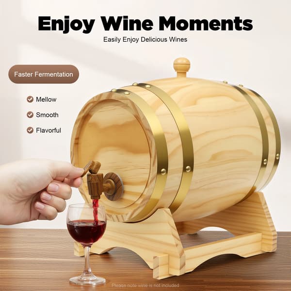 Vinfat, 5L kapacitet, kompakt design, Gul