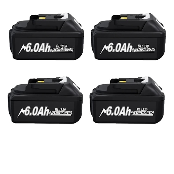 Makita 18V Batteri, Genopladeligt, Lithium-ion Celle, 60Ah-4PCS 6.0Ah-4PCS 6.0Ah-4PCS