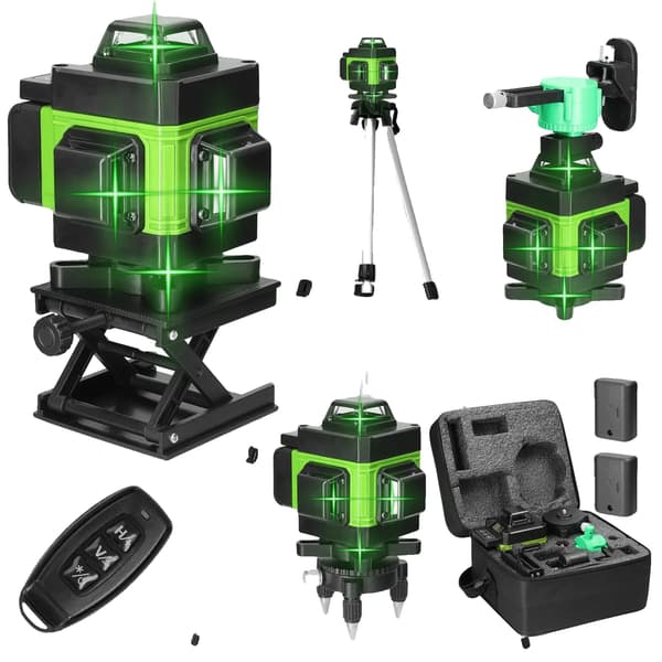 4D Laser Nivå, 16 Linjer med Automatisk Nivellering, Bluetooth App Kontroll, grön