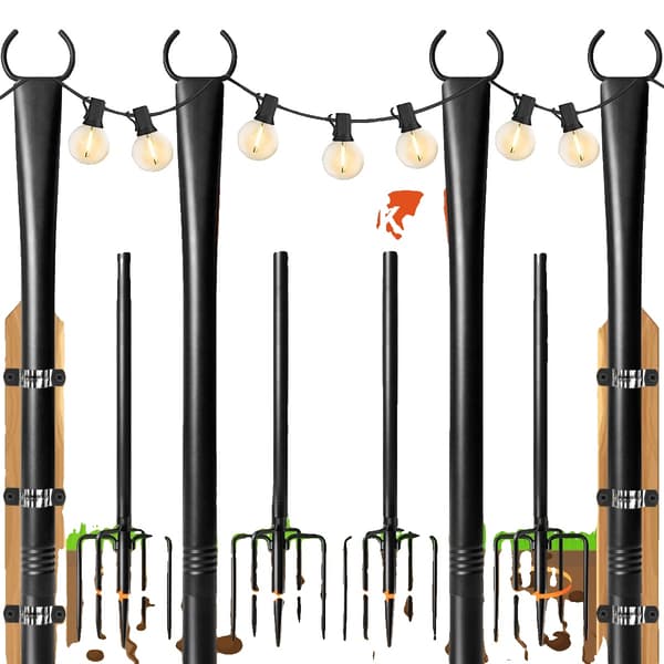 Ljusmaster, tungt metall, väderbeständiga, 4pcs