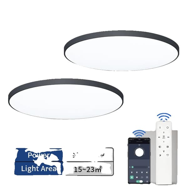 Loftlampe, Smart Kontrol, Dæmpbar, 2Stykker-50W