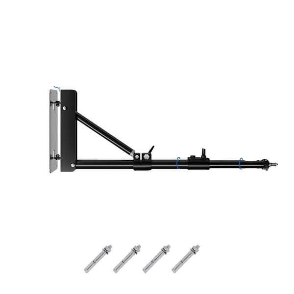 Väggmonterad bomarm, justerbar längd 79-135 cm, roterbar design, 170cm