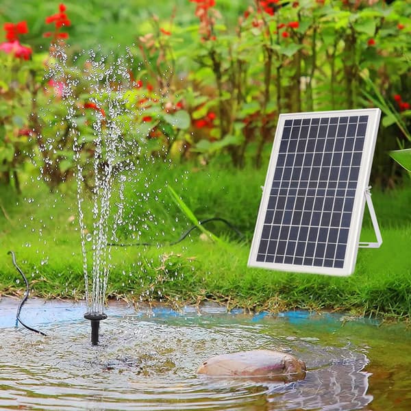 Solvattenpump Fontän, Miljövänlig Design, 1000L/h Flödeshastighet, Silver