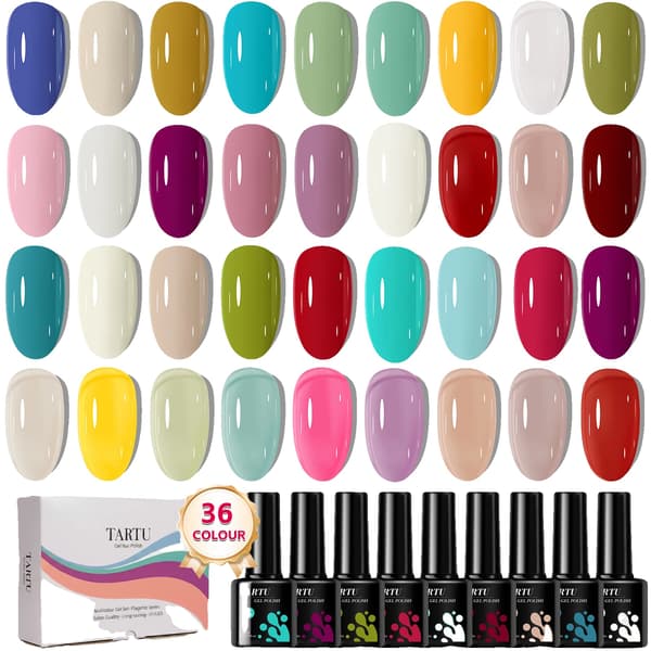Gel Neglelak Sæt, 36 Farver, Semi-Permanent Formulering, TT36007