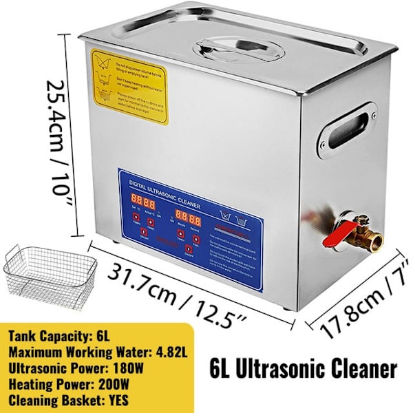 40KHz Ultralydsrenser - Digitalt Kontrolpanel, SUS304 Materiale, Lave Priser 15L