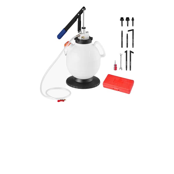 Fluidoverførselspumpe, 7,5L kapacitet, inkluderer 8 adaptere, 7.5L