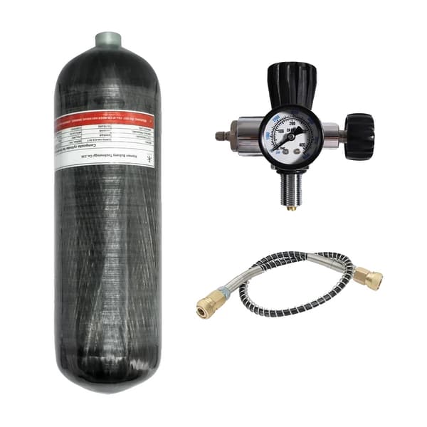 Högtryckscylinder, Kolfiberkonstruktion, 300 BAR Tryck, 6.8L med ventil A